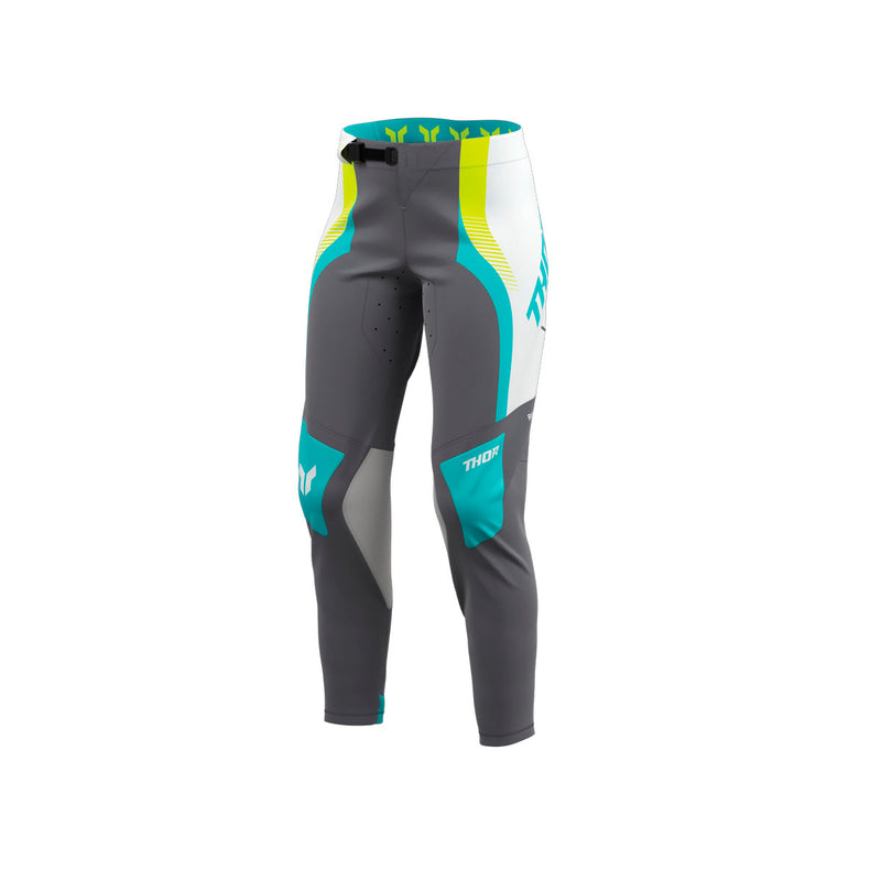 Thor MX Pants S26  Womens Sportmode Velocity Gray Aqua 11 12 Waist Size 30"