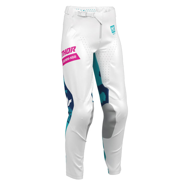 Thor MX Pants S26  Womens Launchmode Bleach White Aqua 11 12 Waist Size 30"