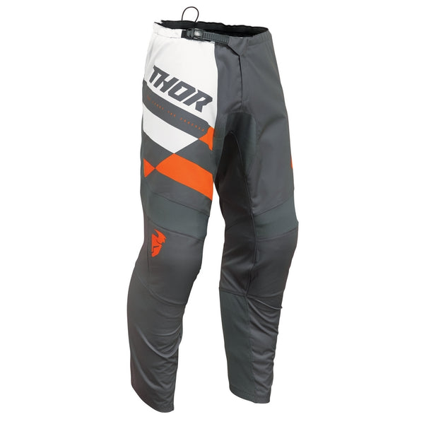 Thor MX Pants  Sector Youth Checker Charcoal Orange Size 18 Waist Size 18"