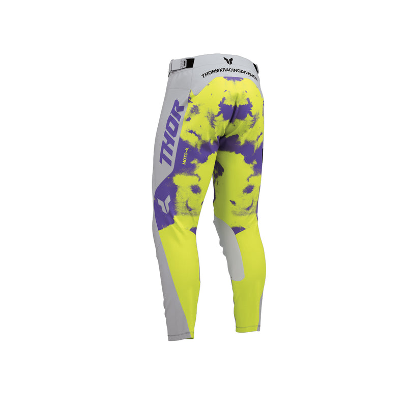 Thor MX Pants S26  Youth Launchmode Bleach Gray Acid 24 Waist Size 24"