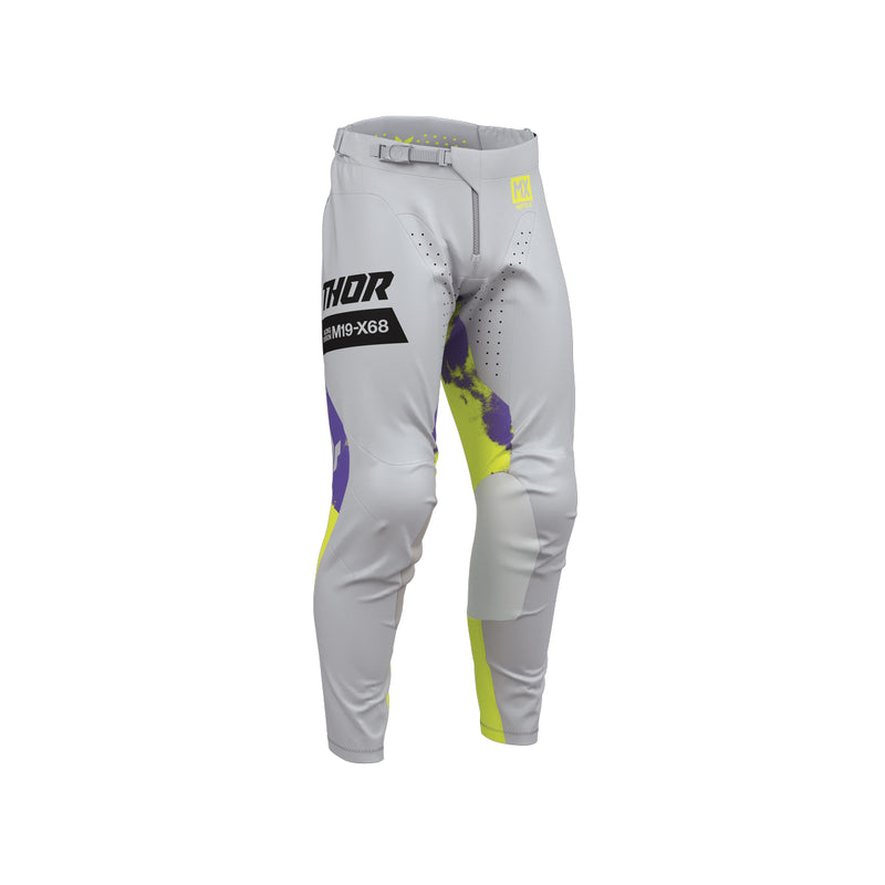 Thor MX Pants S26  Youth Launchmode Bleach Gray Acid 24 Waist Size 24"