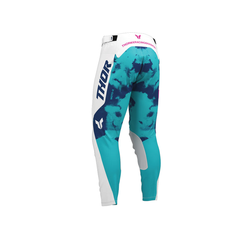 Thor MX Pants S26  Youth Launchmode Bleach White Aqua 18 Waist Size 18"