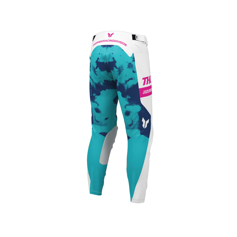 Thor MX Pants S26  Youth Launchmode Bleach White Aqua 18 Waist Size 18"