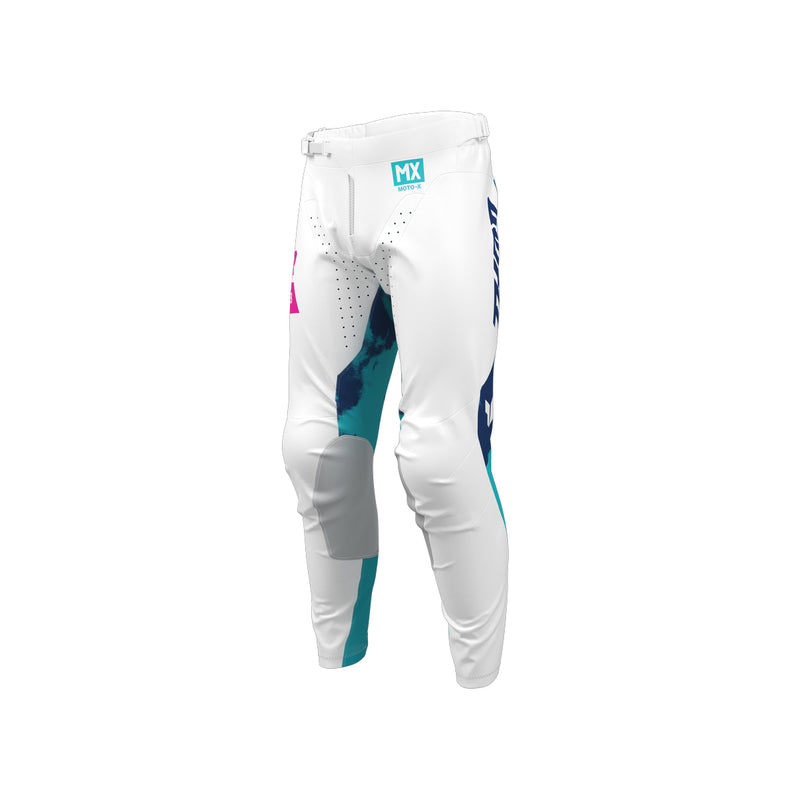 Thor MX Pants S26  Youth Launchmode Bleach White Aqua 18 Waist Size 18"