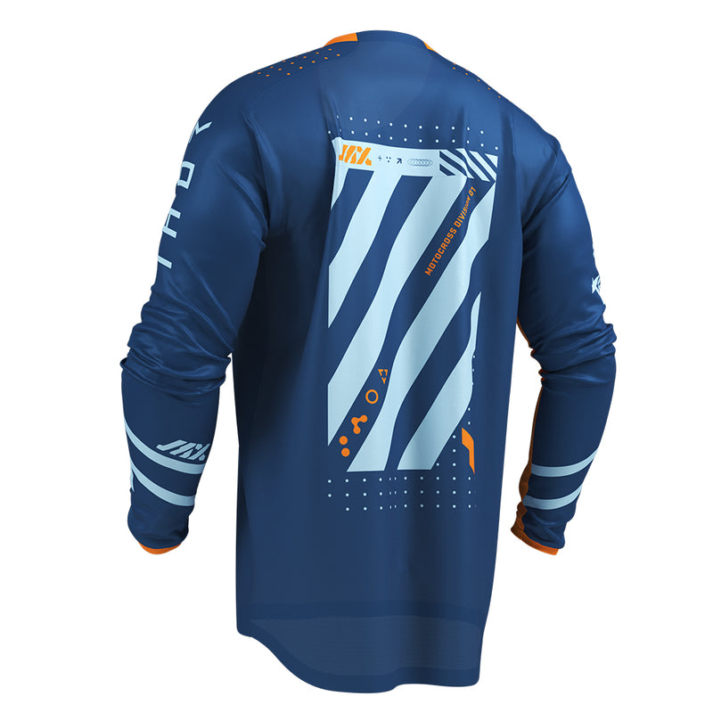Thor MX Jersey S26  Launchmode Futura Navy Orange Medium