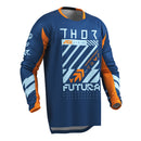 Thor MX S26 Launchmode Futura Navy Orange Off Road Jersey Size Large