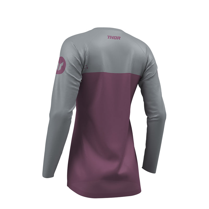 Thor MX Jersey S26  Womens Ridemode Menace Pur Gray Large