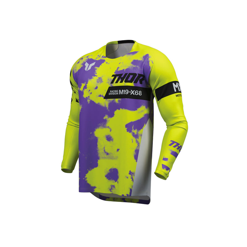 Thor MX Jersey S26  Youth Launchmode Bleach Gray Acid Small