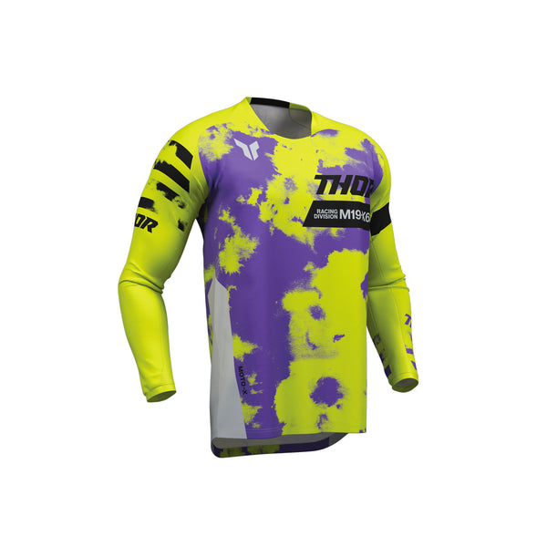 Thor MX Jersey S26  Youth Launchmode Bleach Gray Acid Medium