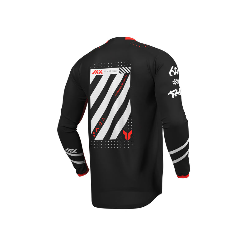 Thor MX Jersey S26  Youth Launchmode Futura Black Red Large