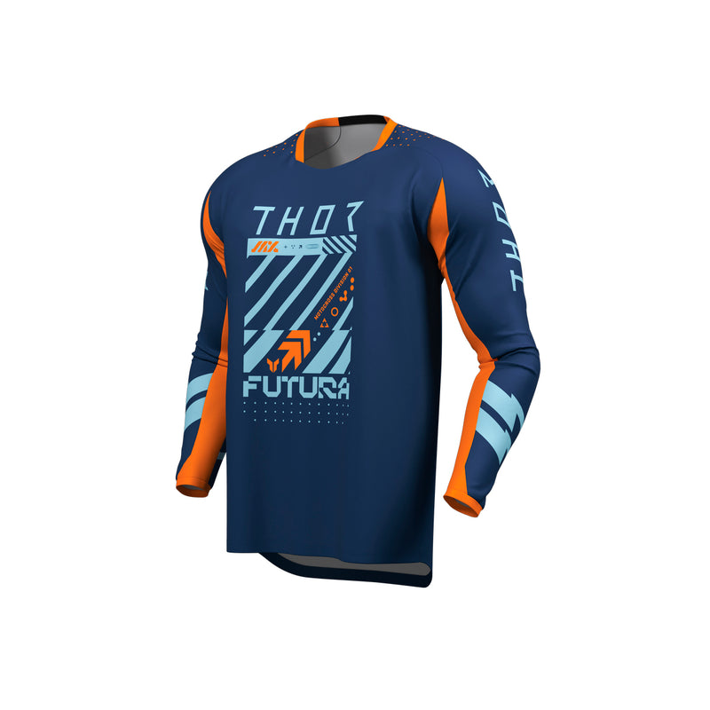 Thor MX Jersey S26  Youth Launchmode Futura Navy Orange Medium