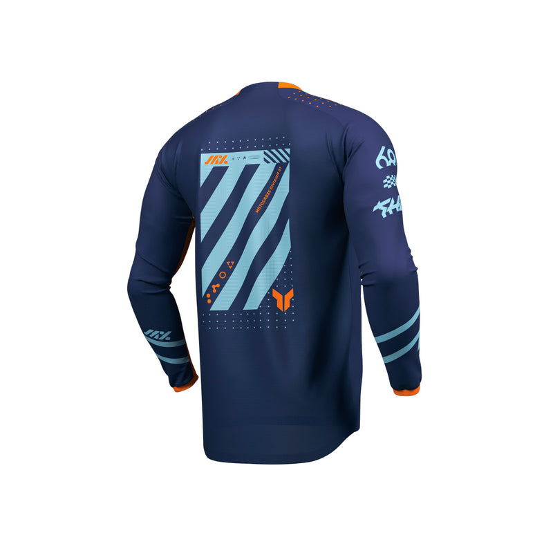 Thor MX Jersey S26  Youth Launchmode Futura Navy Orange XL