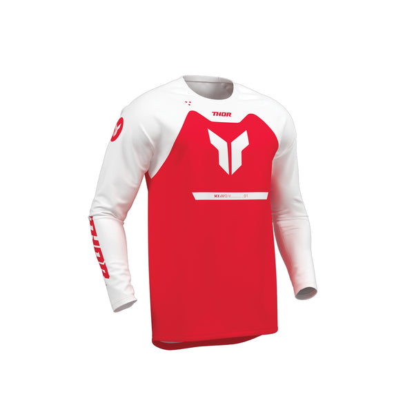 Thor MX Jersey S26  Youth Ridemode Menace Red Large