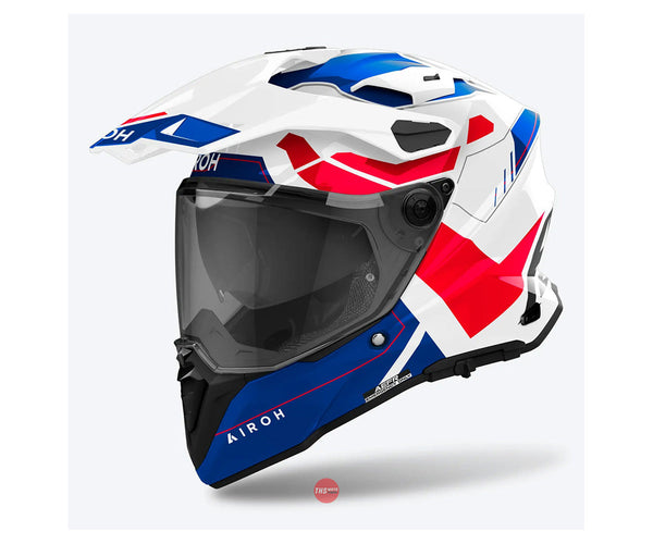 Airoh Commander 2 Reveal Blue/Red Gloss ADV Helmet Size 2XL 63cm