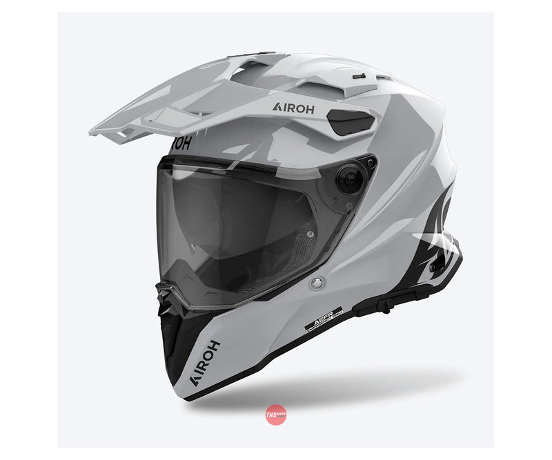 Airoh Commander 2 Grey Gloss ADV Helmet Size XL 62cm