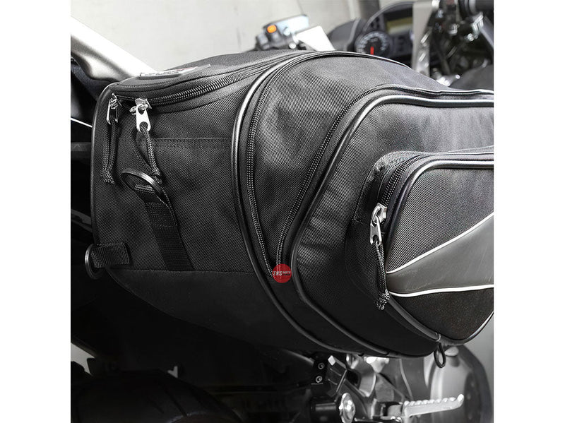 MotoDry ZXS-1 Slant Saddle Bags Black THS Moto NZ
