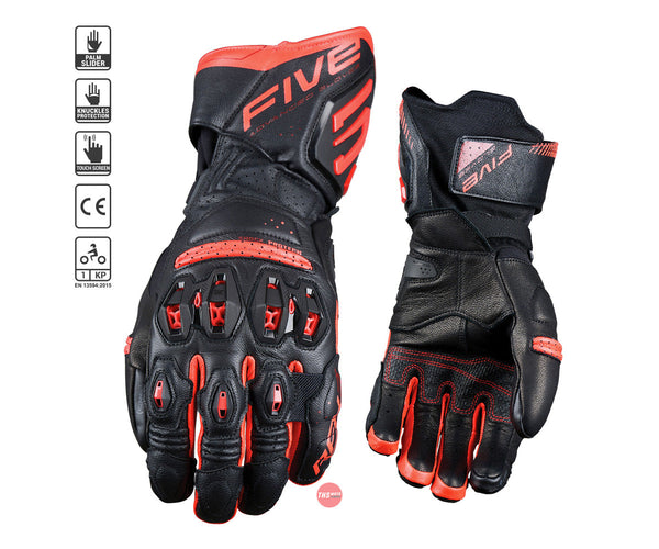 Five 10/L RFX3 EVO Red/Black Gloves