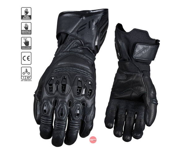 Five 10/L RFX3 EVO Black Gloves
