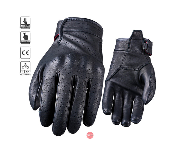 Five 09/M Mustang Evo Black Glove Size Medium