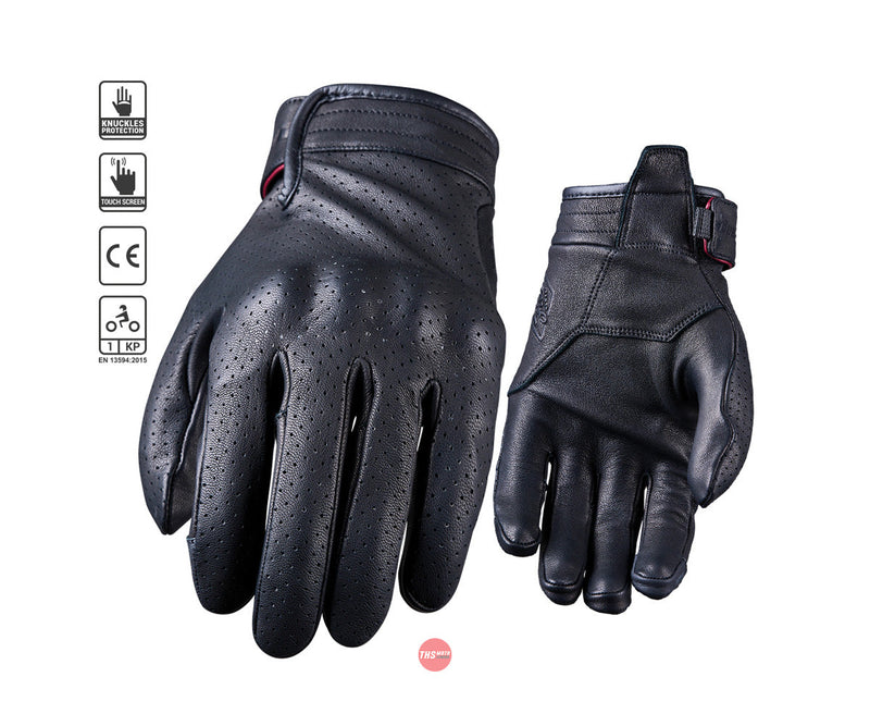 Five 09/M Mustang Evo Black Glove Size Medium