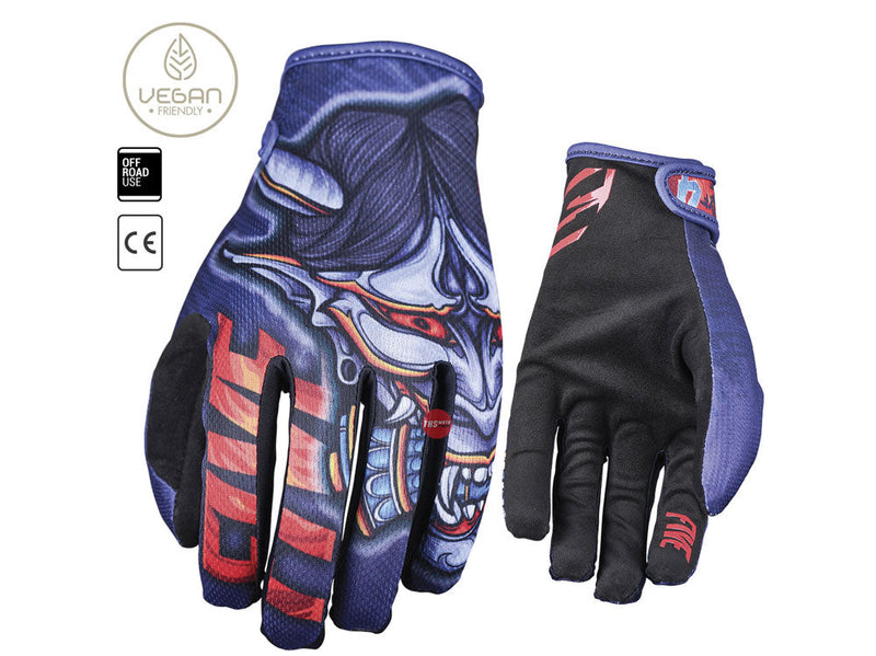 Five MXF4 Demon Midnight/Red Off Road Gloves Size Small