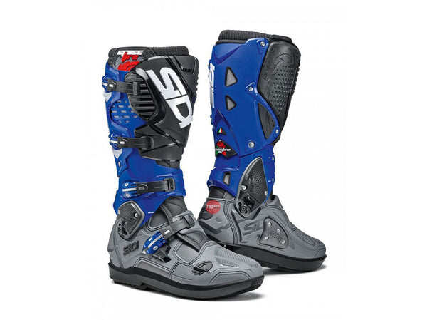 Sidi Crossfire 3 SRS Grey / Blue / Black Off Road Boots Size EU 46