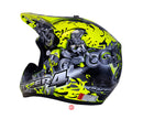 RXT Racer 4 Kids Black Yellow (53-54cm) Youth MX Helmet Size Medium