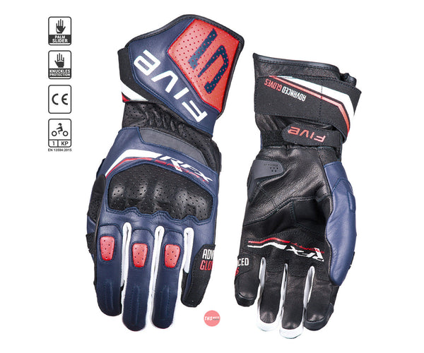 Five 10/L Rfx Sport Evo Black/blue/red Gloves Size Large