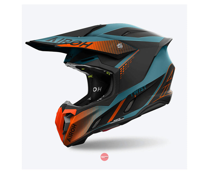 Airoh Twist 3 Shard Orange Matte Off Road Helmet Size Large 60cm