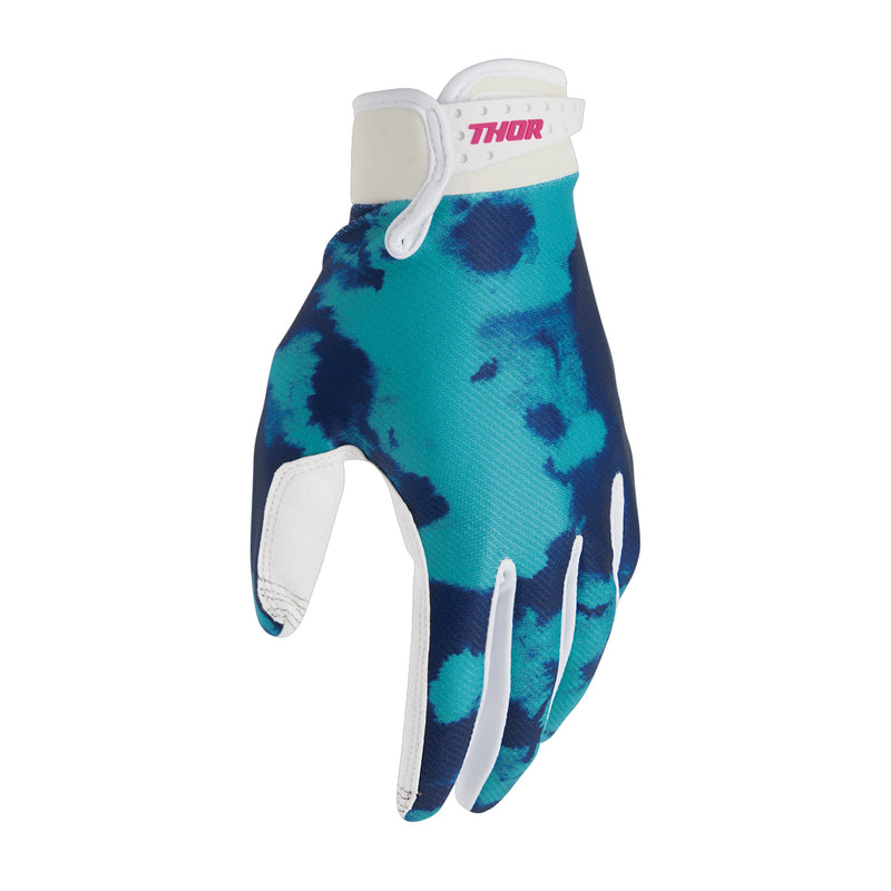 Thor MX S26 Launchmode Bleach White Aqua Off Road Gloves Size XS