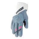 Thor MX S25 Spectrum Blue White Off Road Gloves Womens Size XL