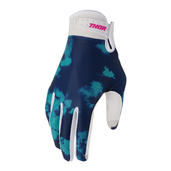 Thor MX Glove S26  Youth Launchmode Bleach White Aqua XS