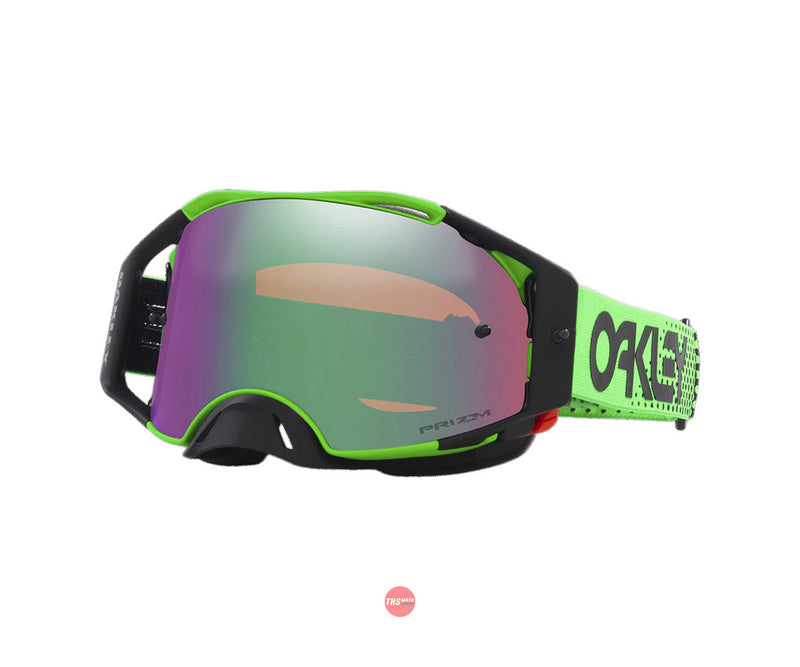 Oakley Airbrake MX Goggles Moto Green B1B with PRIZM Jade Iridium Lens