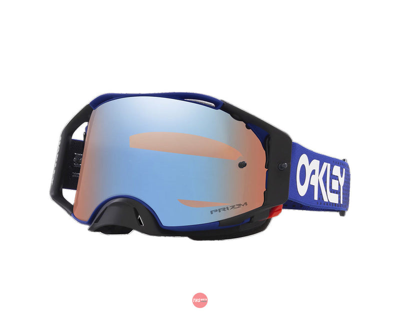 Oakley Airbrake MX Goggles Moto Blue B1B with PRIZM Sapphire Iridium Lens