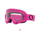 Oakley O-Frame MX Goggles Neon Pink with Clear Lens