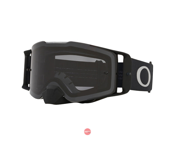 Oakley Front Line MX Goggles Tuff Blocks Black Gunmetal with Dark Grey Lens