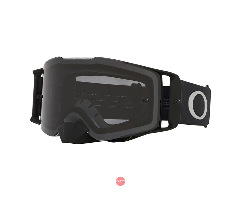 Oakley Front Line MX Goggles Tuff Blocks Black Gunmetal with Dark Grey Lens