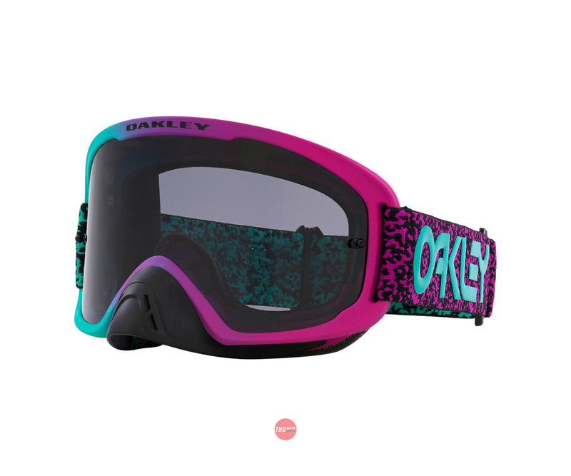 Oakley O-Frame 2.0 PRO MX Goggles Pro Celeste Purple Viper Room with Dark Grey Lens