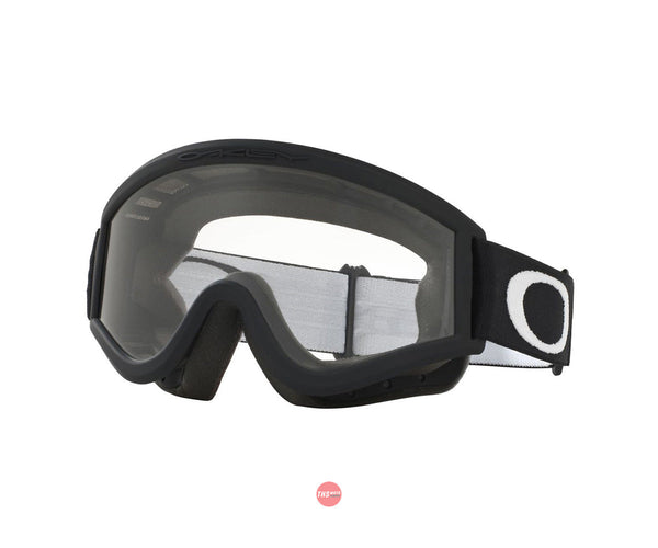 Oakley L-Frame MX Goggles OTG Jet Black with Dark Grey & Clear Lens