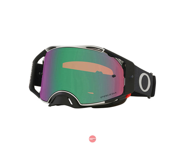 Oakley Airbrake MX Goggles Tuff Blocks Black Gunmetal with Prizm MX Jade Lens