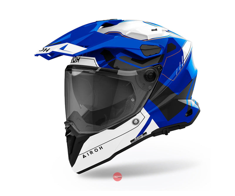 Airoh Commander 2 Reveal Blue Gloss ADV Helmet Size Small 56cm