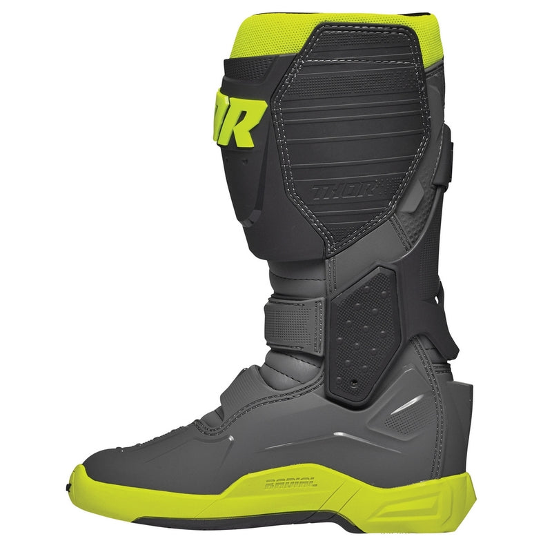 Thor MX Motocross Boots S25  Radial Mens Grey Fluro Yellow Size 8 EU 42