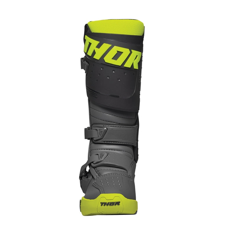 Thor MX Motocross Boots S25  Radial Mens Grey Fluro Yellow Size 8 EU 42