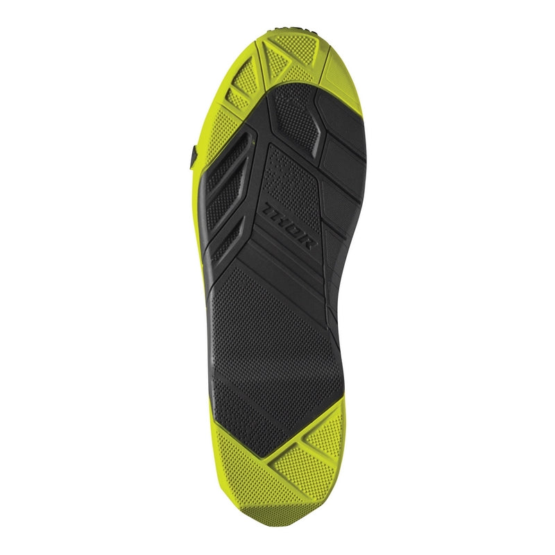 Thor MX Motocross Boots S25  Radial Mens Grey Fluro Yellow Size 8 EU 42