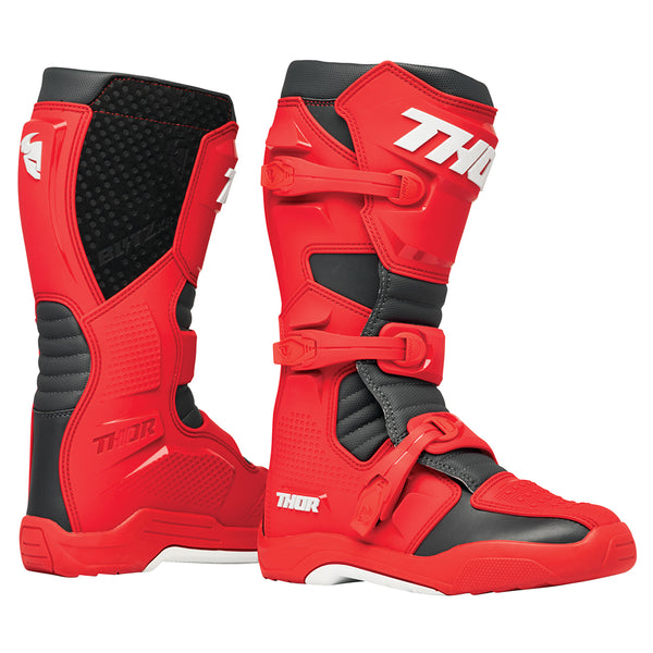 Thor MX Motocross Boots S25  Blitz Xr Mens Red Charcoal Size 15 EU 50