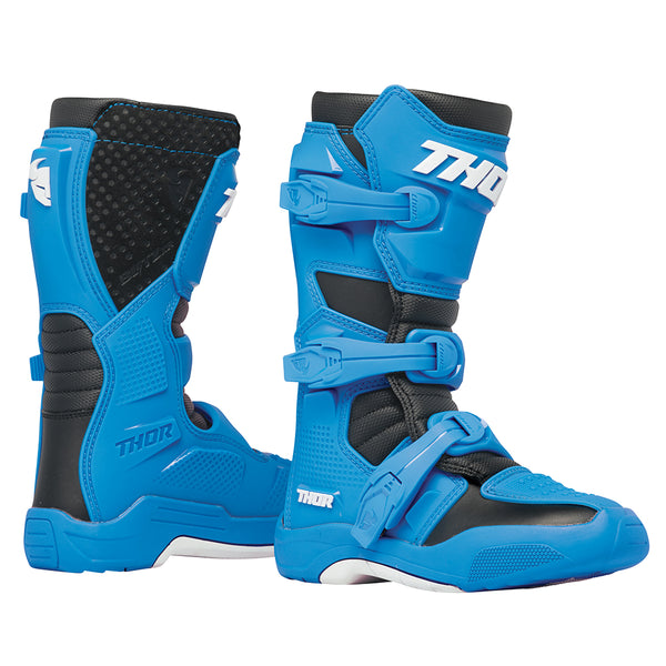 Thor MX S25 Blitz XR Blue Black Off Road Boots Youth Size 7 EU 39