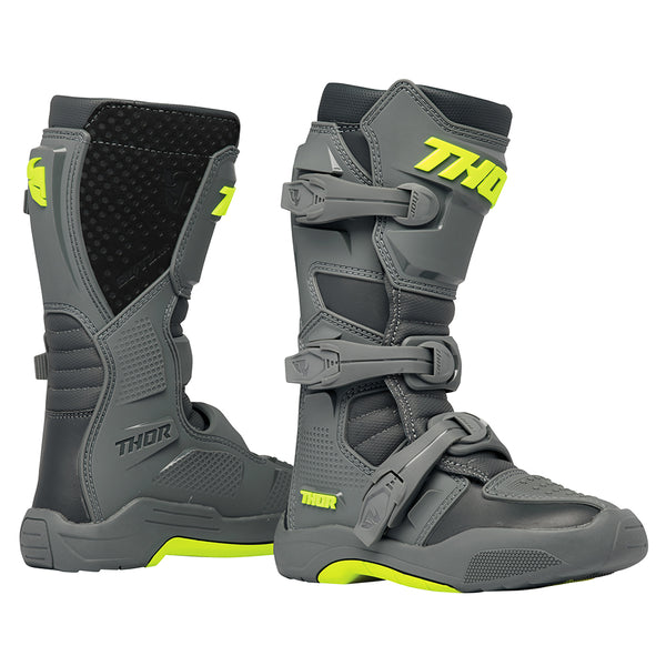 Thor MX S25 Blitz XR Grey Charcoal Off Road Boots Youth Size 2 EU 33