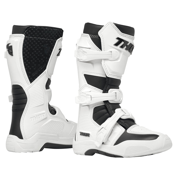 Thor MX S25 Blitz XR White Black Off Road Boots Youth Size 7 EU 39