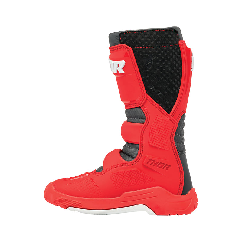 Thor MX S25 Blitz XR Red Charcoal Off Road Boots Youth Size 7 EU 39