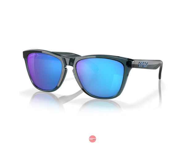 Oakley Sunglasses Frogskins Crystal Black with PRIZM Sapphire Polarized Lens